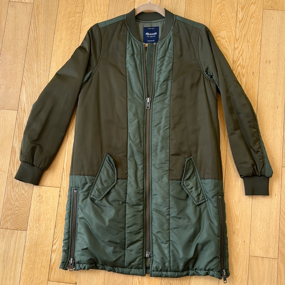 Madewell Women's Green Puffer Coat
